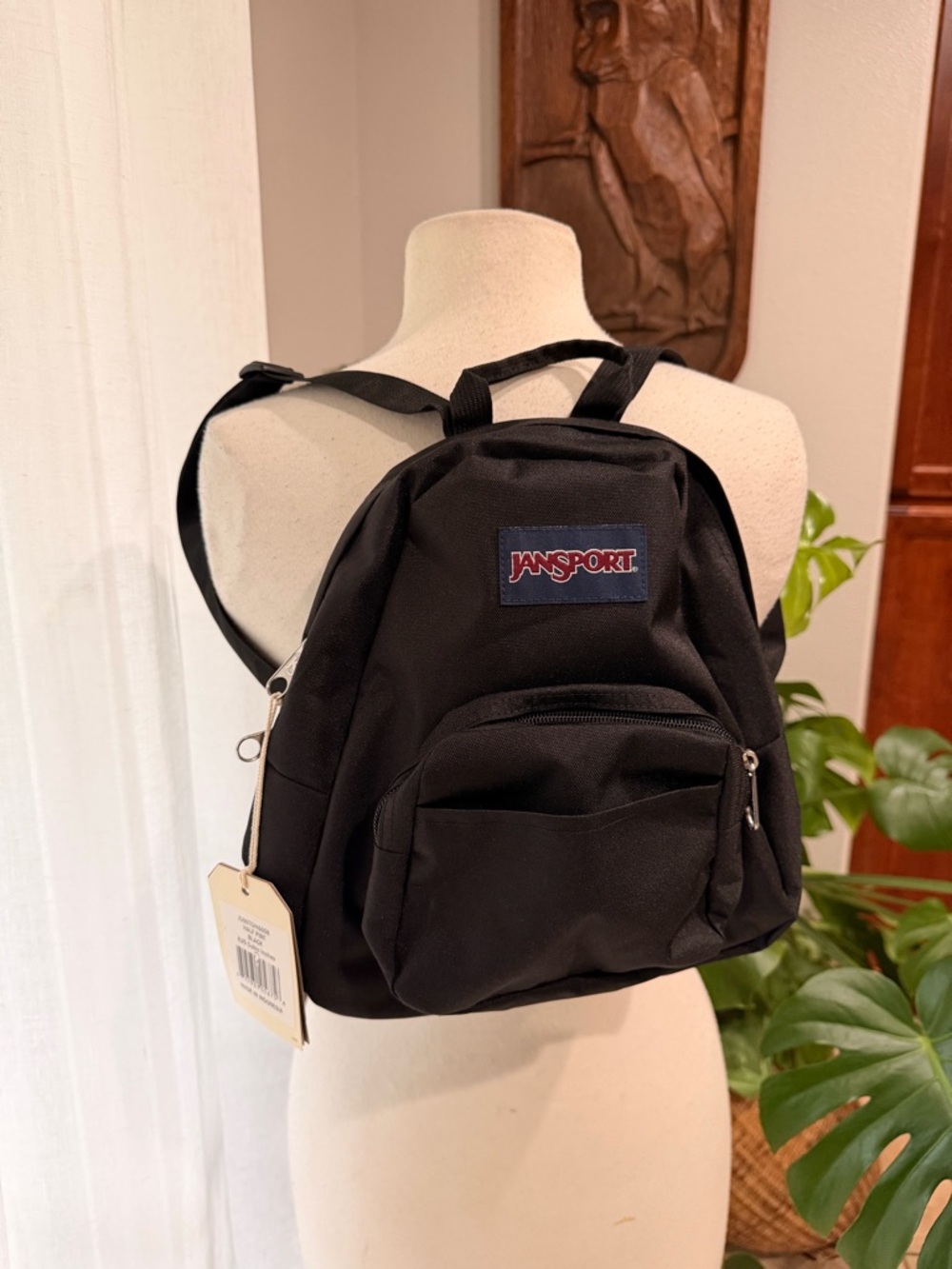 JanSport Half Pint Mini Backpack Black NWT Classic Small Bag